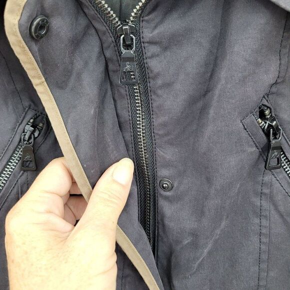 Sam Edelman Jacket Quilted Drawstring Black S Riding Equestrian Utilitarian - Picture 9 of 16